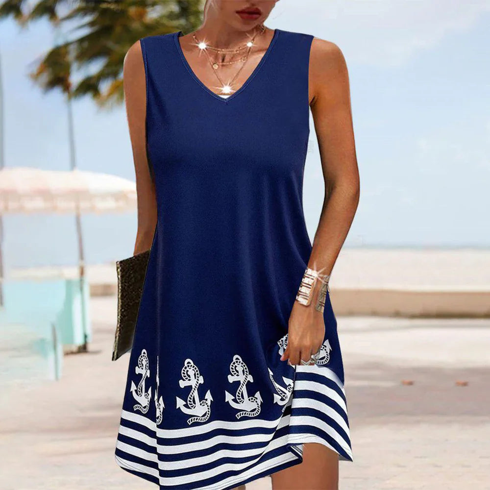 Maritimes Sommer-Strandkleid Ankerliebe