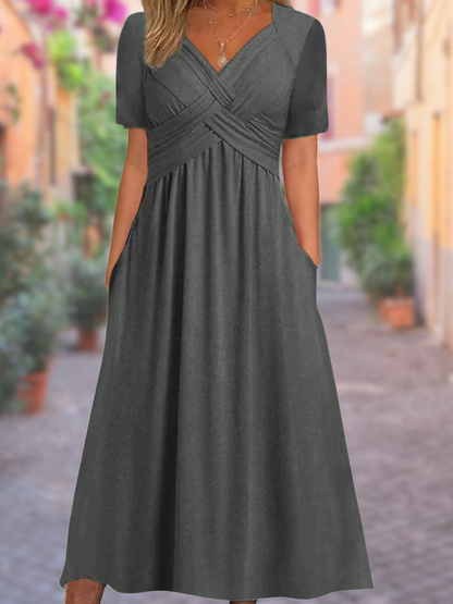 V- ausschnitt sommerkleid - selby