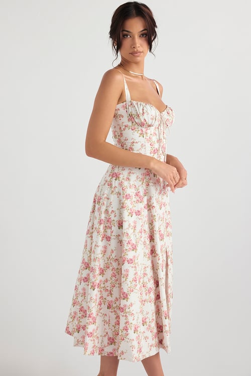 Carmal -Sommerkleid mit Carmen-Print