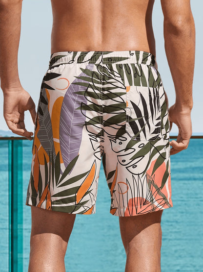 Badeshorts mit Blattmuster - Lukas