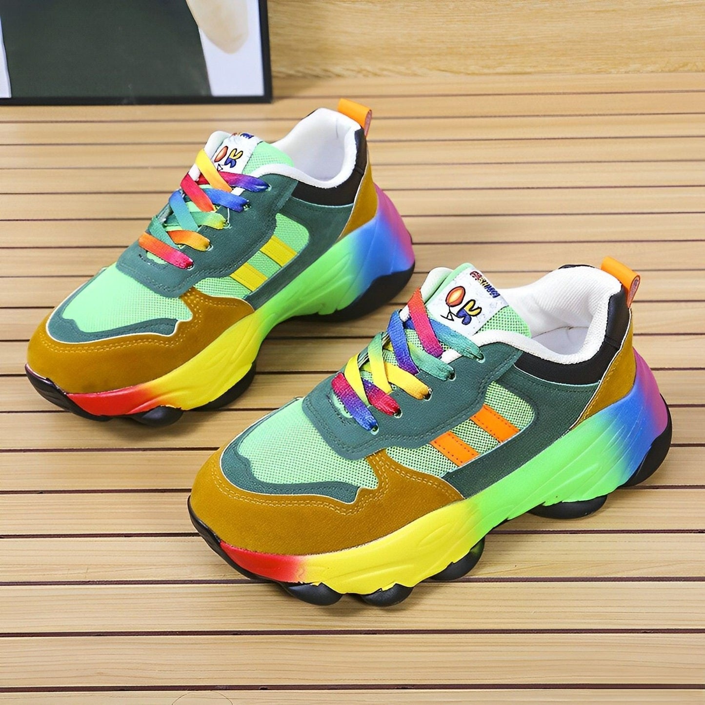 Iris™ Mehrfarbige Orthopädische Laufschuhe In Regenbogenfarben