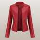 Elegante Lederjacke mit Reißverschluss für Damen