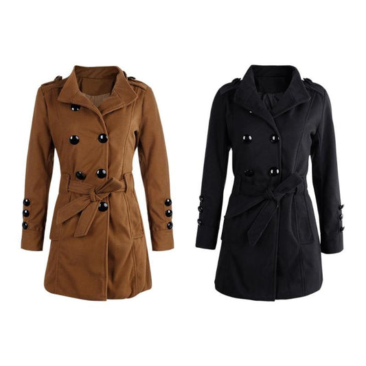 Wolltrenchcoat für elegante Winterlooks