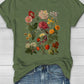 Lorelei - Vintage Blumen Print Damen-T-Shirt