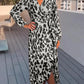 Elena - Leopard Midi Wickelkleid