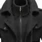 Martin - Herren Business Wollmantel Mode Doppelkragen Mittellange Wolljacke für Herbst/Winter