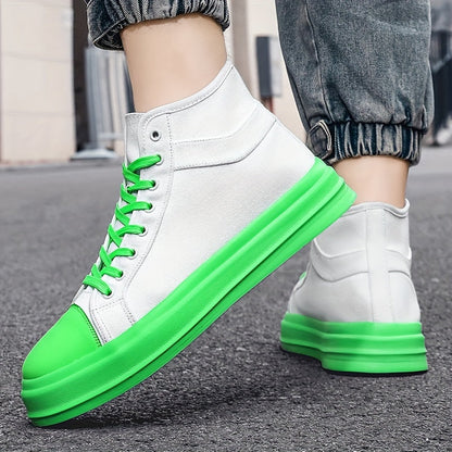 Stylische High-Top Canvas-Sneaker mit Schnürung - Felix