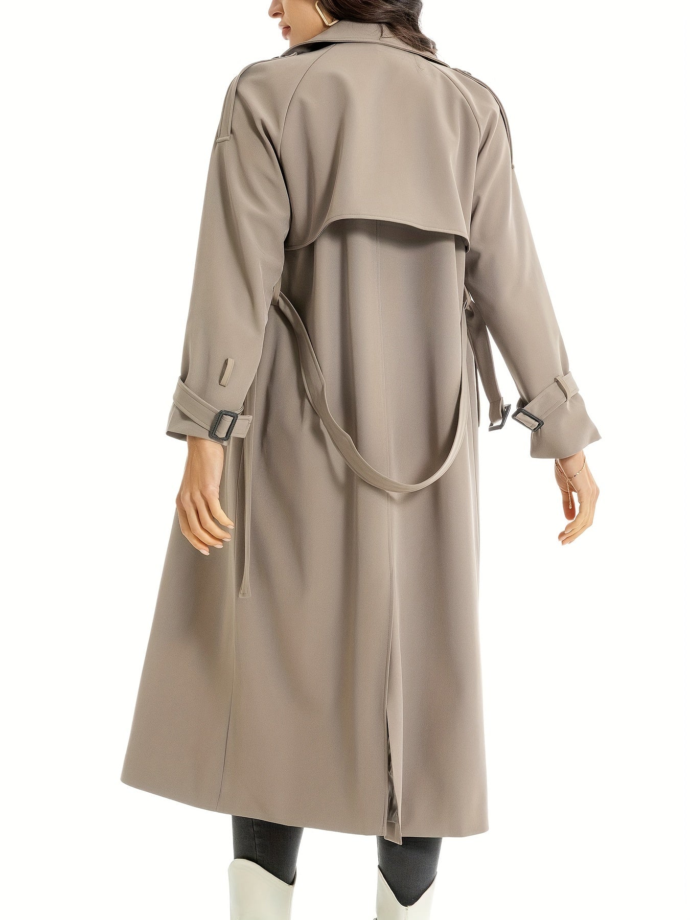 Damen-Trenchcoat mit zweireihigem Verschluss