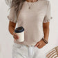Beiges Rüschen-T-Shirt - Clara