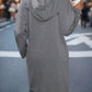 Celestial® - Grauer einfarbiger Kapuzenpullover Oberbekleidung