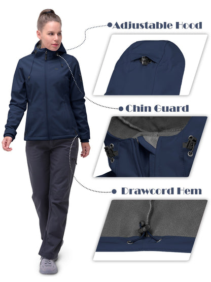 Winddichte Softshell-Jacke speziell für Damen