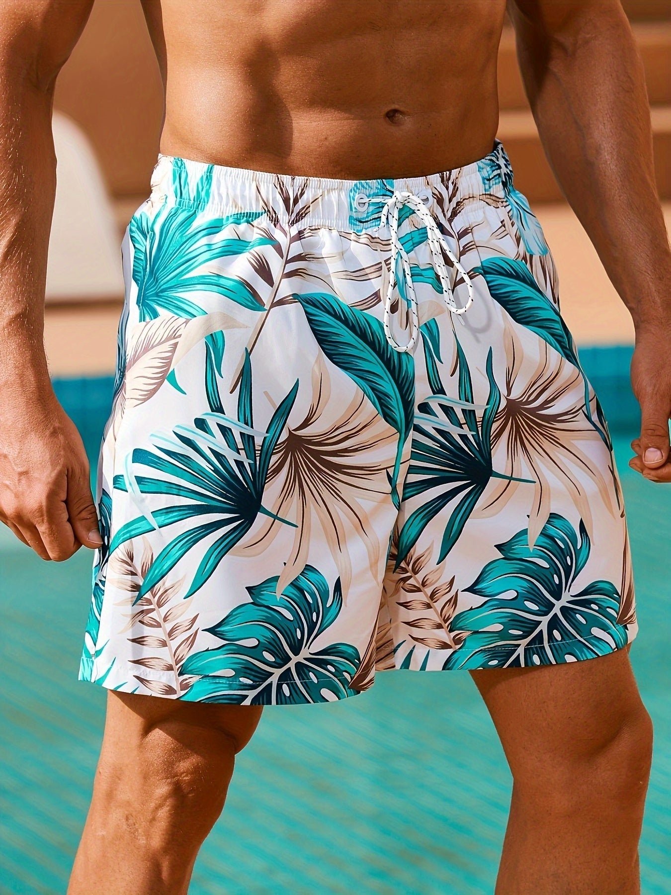 Tropische Schwimmshorts mit Taschen - Noah