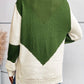 Entspannter Pullover mit Rundhalsausschnitt und Farbblock-Design