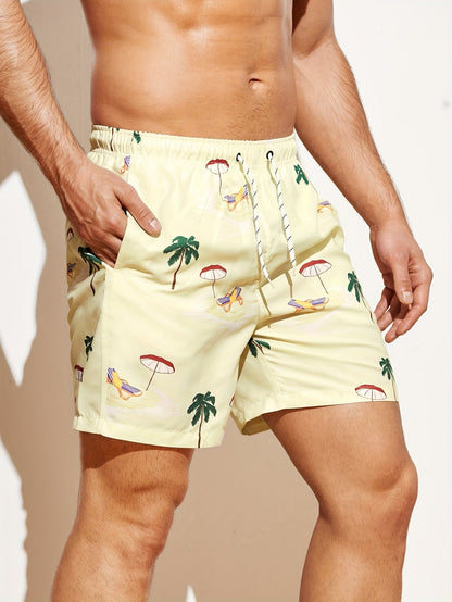 Strandshorts mit Palmenmuster - Tom