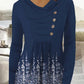 FallStil® - Langärmeliges Top mit blauem Druck