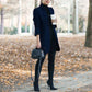 Chic Elegance Wollblazer mit Stehkragen