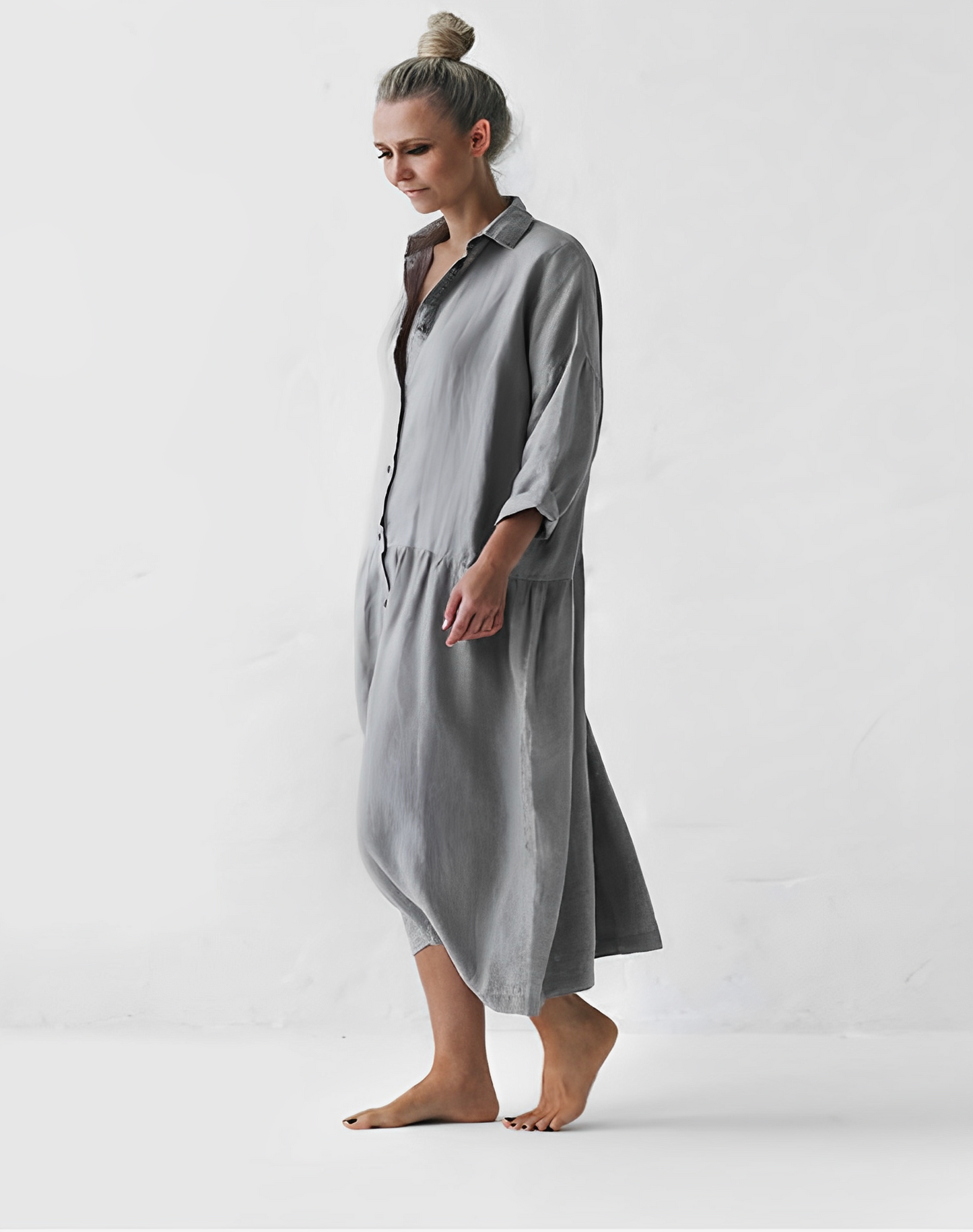 Grau Stilvolles Kleid - Flo