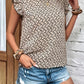 Beigefarbenes Muster-Shirt - Sofia