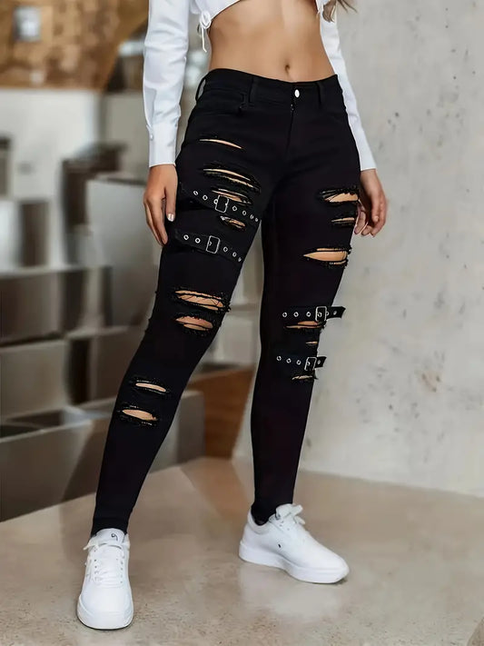 Hannah – stylische, zerrissene, schicke röhrenjeans