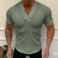 Lukas - Weißes Henley-Shirt