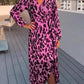Elena - Leopard Midi Wickelkleid