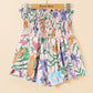 Blumen-High-Waist-Shorts - Rosa