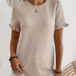 Beiges Rüschen-T-Shirt - Clara