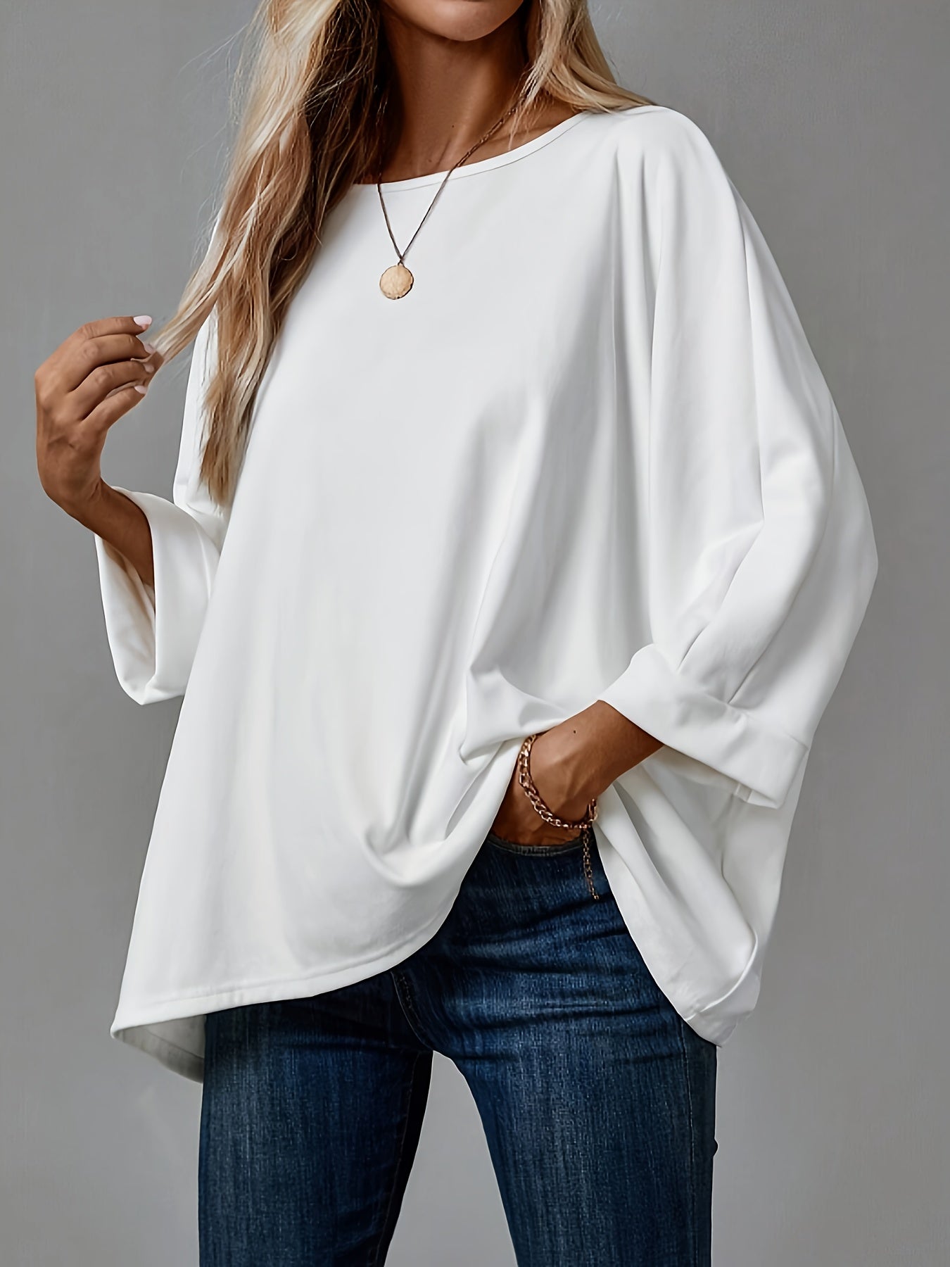 Weiße Oversize-Bluse - Laura