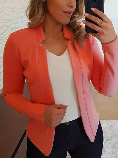 Warmer Frauenblazer mit langen Ärmeln für Herbst & Winter