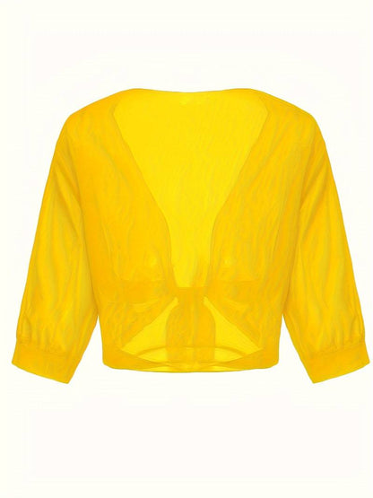 Olivia – bluse mit offener vorderseite für den frühling