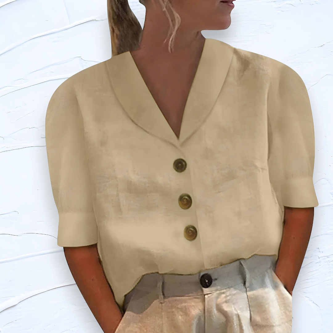 Top mit Kragen und Knöpfen - Agnes