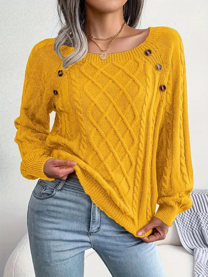 Natalie – lässiger pullover mit rundhalsausschnitt