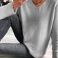 Einfacher einfarbiger Langarmpullover