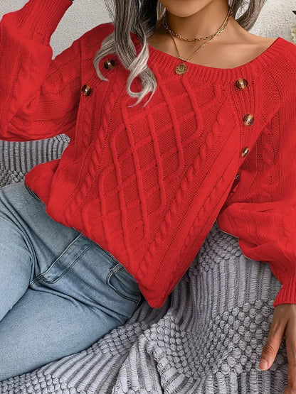 Natalie – lässiger pullover mit rundhalsausschnitt