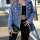 Damen-Jeansmantel mit Klappentaschen
