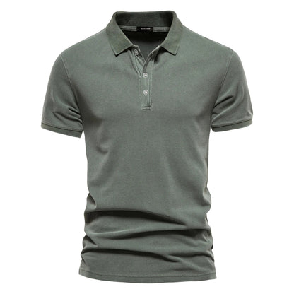 LUTHER - Herren Freizeit Kurzarm Baumwoll-Polo-Shirt