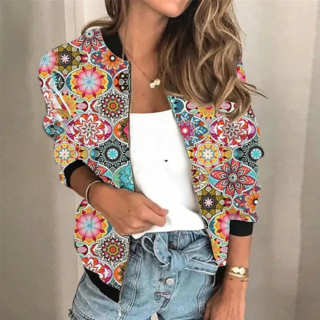 Leean - stilvolle bedruckte Bomberjacke