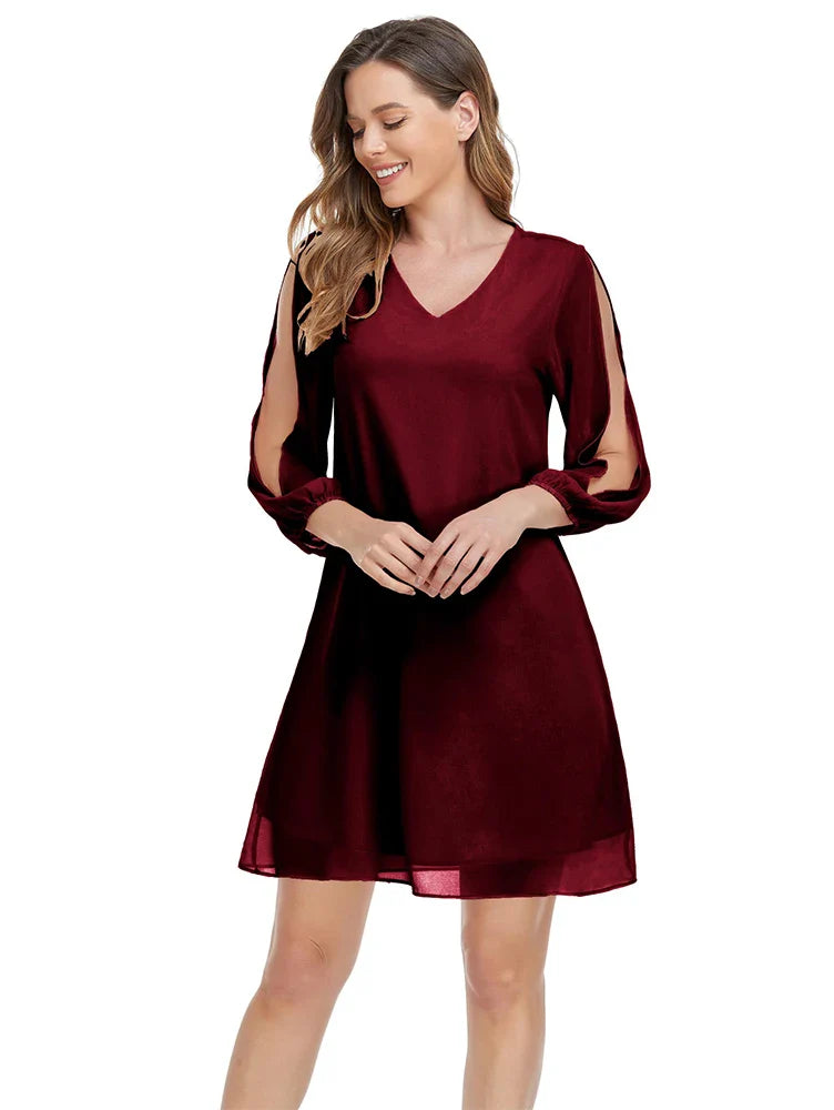Eva - Rotes Satin Abendkleid