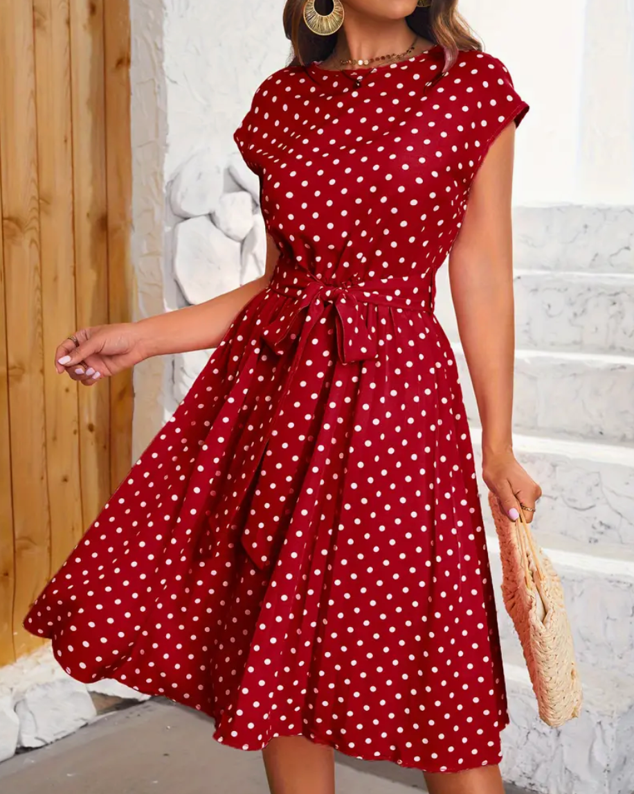 RETRO CHIC  - Schönes Vintage Polka Kleid für den Frühling/Sommer