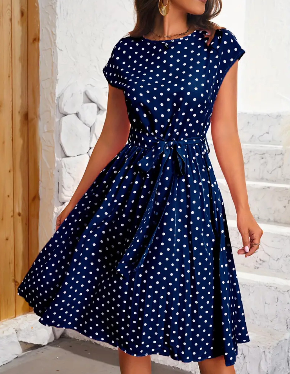 RETRO CHIC  - Schönes Vintage Polka Kleid für den Frühling/Sommer