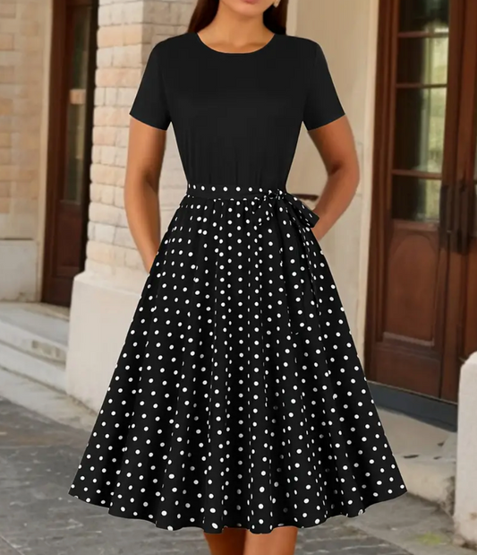 RETRO CHIC  - Schönes Vintage Polka Kleid für den Frühling/Sommer