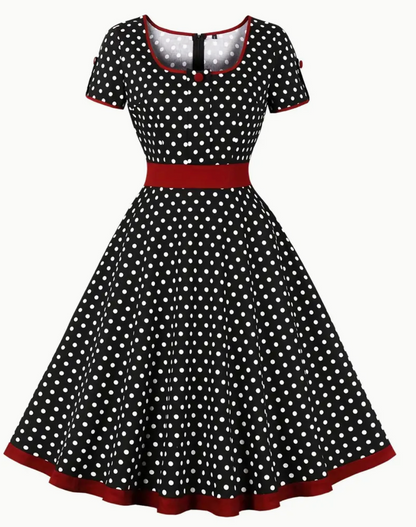 RETRO CHIC  - Schönes Vintage Polka Kleid für den Frühling/Sommer