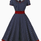 RETRO CHIC  - Schönes Vintage Polka Kleid für den Frühling/Sommer