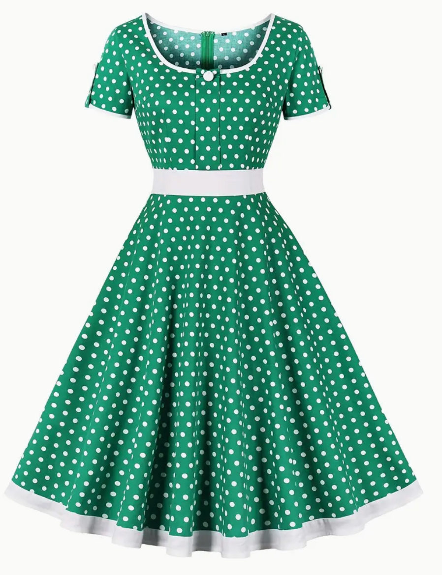 RETRO CHIC  - Schönes Vintage Polka Kleid für den Frühling/Sommer