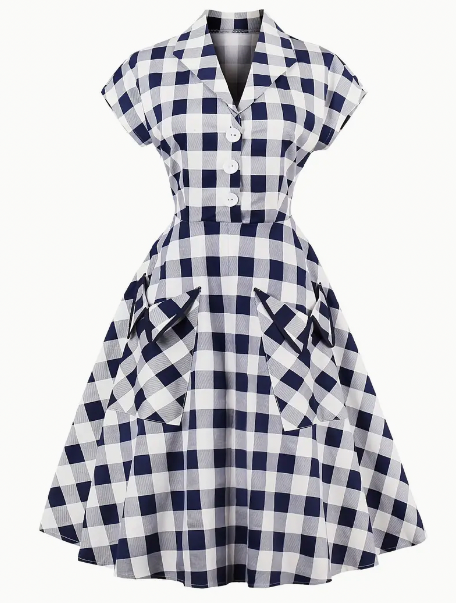 RETRO CHIC  - Schönes Vintage Polka Kleid für den Frühling/Sommer