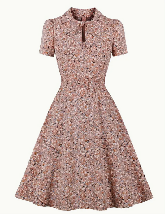 RETRO CHIC  - Schönes Vintage Polka Kleid für den Frühling/Sommer