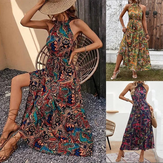 Nina - Musterreiches Maxikleid in Pastelltönen
