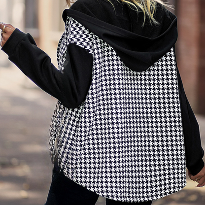 Maean - trendige geknöpfte karierte Jacke