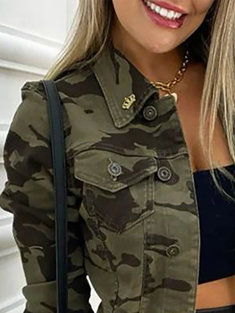 Leotie - Stylische Camouflage Jacke