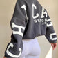 Clarissa | Lässiges Sweatshirt mit Buchstabenmuster